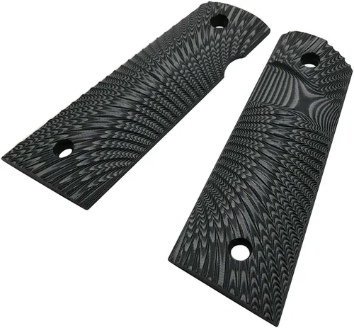 Miniatura 4 de Cool Hand 1911 empuñaduras G10, tornillos negros incluidos, tamaño completo (Gobierno/Comandante), corte Magwell, orificio grande, corte