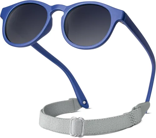 Miniatura 14 de RIVBOS Gafas de sol para bebés niños y niñas con correa UV400 polarizadas flexibles para niños pequeños, bebés y recién nacidos (0-24 meses) RBK0231
