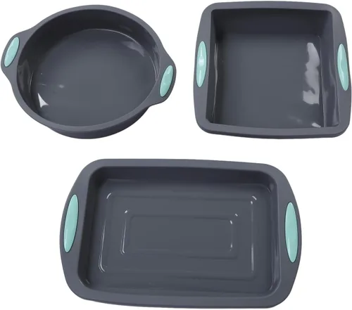 3 moldes de silicona para pan, juego de utensilios de silicona para hornear antiadherentes, resistentes al calor, utensilios para hornear y horno,