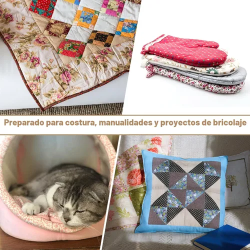 Miniatura 8 de Hoiny Edredón de algodón 100% natural, 47 x 59 pulgadas (1.6 yardas), transpirable, tamaño de cuna para acolchar, agarraderas, cuencos acogedores