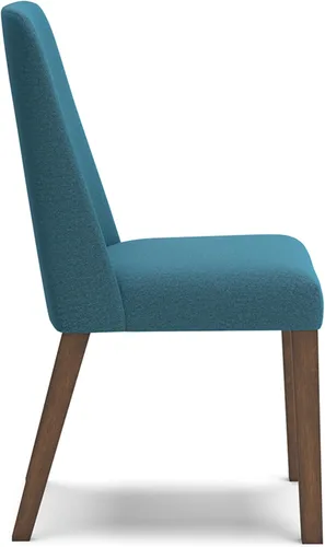 Miniatura 10 de Signature Design by Ashley Lyncott Silla auxiliar tapizada contemporánea para comedor con cojín de espuma, 2 unidades, azul y marrón