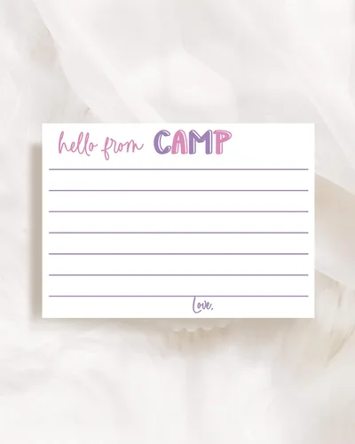 Miniatura 3 de Sleepaway - Tarjetas planas forradas para campistas, papelería para campamento de dormir para niños y niñas, juego de 10 tarjetas y sobres