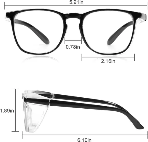 Miniatura 6 de Elegantes gafas de seguridad para mujeres y niñas, gafas anti-vaho, gafas protectoras, gafas transparentes Paquete de 4