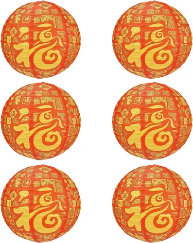 Miniatura 10 de Paquete de 26 faroles de papel para decoración de Año Nuevo chino 2026, faroles de papel colgantes japoneses rojos de 12 pulgadas y 8 pulgadas