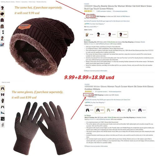 Miniatura 7 de Gorro de lana HindaWi para invierno, de punto, para mujer