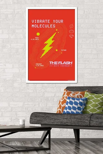 Miniatura 2 de Trends International Póster de pared de DC Comics Movie The Flash - Vibrate Your Molecules Versión enmarcada en blanco