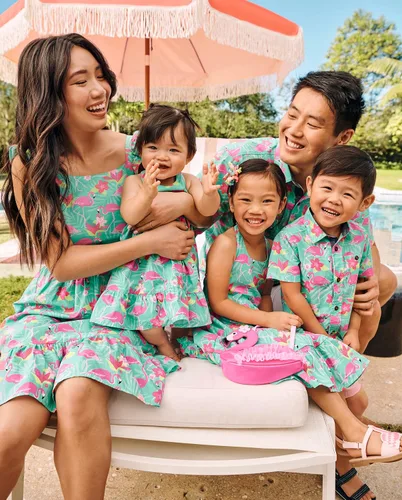 Miniatura 4 de Gymboree Conjunto de pantalones cortos y botones de manga corta para bebé-niños