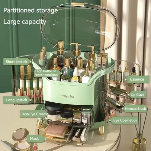 Miniatura 3 de Omeily Organizador de Maquillaje Grande para Encimera Organizador de Tocador Organizador de Cosméticos Caja de Almacenamiento de Maquillaje