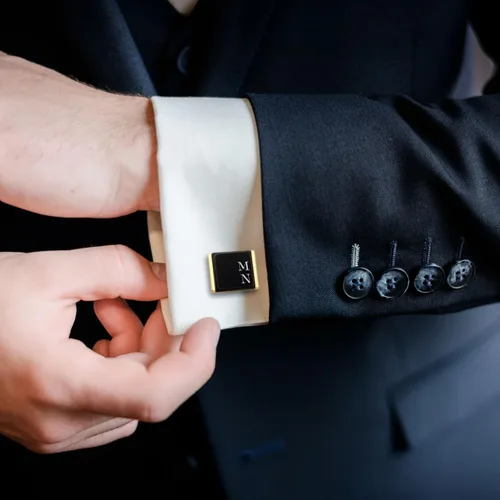 Miniatura 4 de Gemelos grabados con inicial – Gemelos dorados personalizados – Gemelos personalizados para hombres – Regalos de novio o padrinos de boda – Regalo