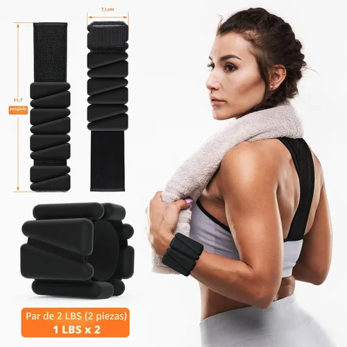 Miniatura 2 de Pesas de muñeca, pesas de tobillo para mujeres y hombres, pulsera ajustable con peso para muñeca para entrenamiento de gimnasio en casa, correr