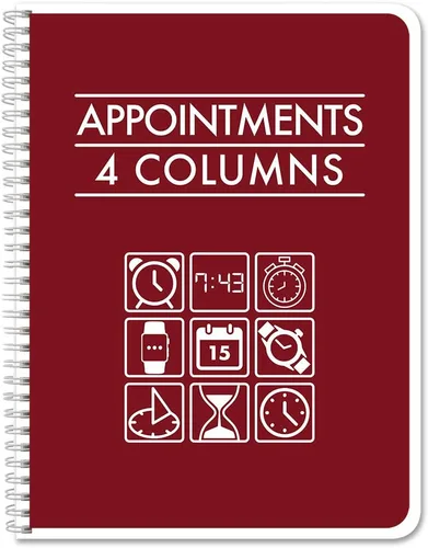 Miniatura 6 de BookFactory Libro de citas de 2 columnas/cuaderno de seguimiento de citas (formato de libro de dos columnas) – 100 páginas, 8.5 x 11 pulgadas