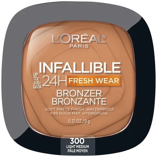 Miniatura 12 de L'Oreal Paris Infallible Fresh Wear - Bronceador suave mate de larga duración hasta 24 horas. Resistente al agua, al calor, a la transferencia, a