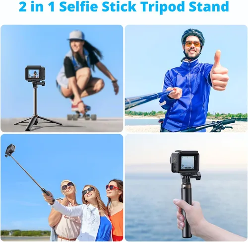 Miniatura 7 de AKASO Brave 4 4K30fps 20MP Cámara de acción WiFi con EIS 131ft Cámara impermeable con 2 baterías y accesorios para casco de bicicleta con trípode