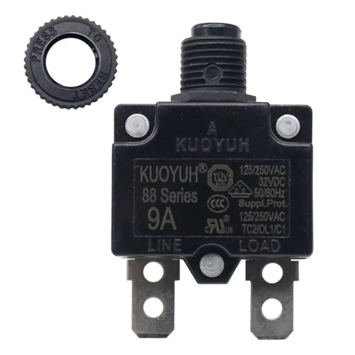Miniatura 15 de KUOYUH Serie 88 125/250VAC 32VDC 50/60Hz Disyuntor de Sobrecarga Térmica 3-30A (5A)