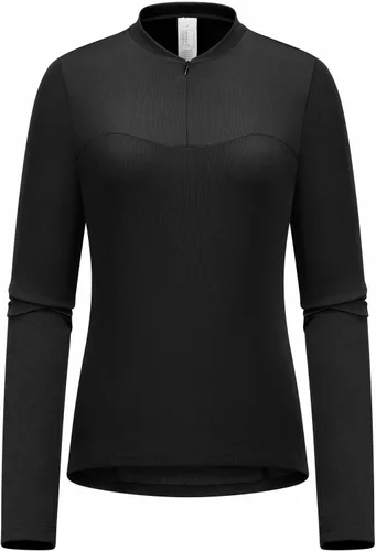 Miniatura 2 de qualidyne Camiseta de ciclismo de manga larga para mujer, con bolsillos traseros, transpirable, de secado rápido