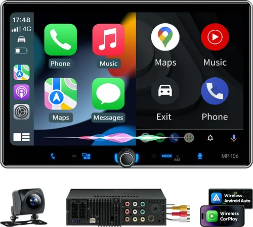Miniatura 8 de PLZ Radio Estéreo de Coche de 7" Inalámbrico Doble DIN Apple Carplay para Receptores de Audio de Coche, Pantalla de Reproducción de Coche Bluetooth