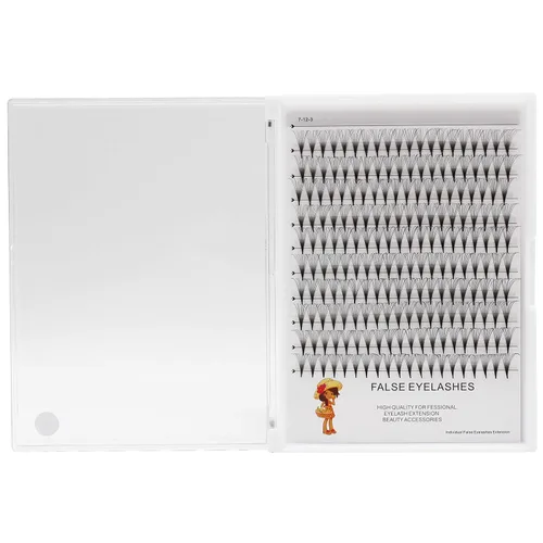 Miniatura 6 de → VAYATOR - 200 racimos de pestañas postizas rizadas D de 0.394-0.709 in para elegir, pestañas postizas de volumen ruso, 6D/10D/12D/14D/20D