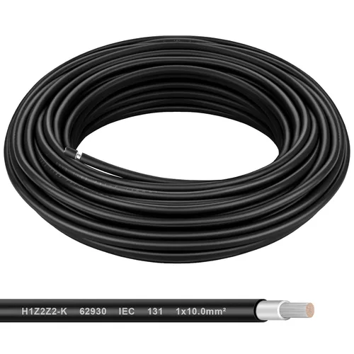 Miniatura 9 de Cable de panel solar Shirbly - 200 pies de cable de cobre estñado en negro, 10AWG (6mm²), cable de extensión solar PV para automotriz al aire libre