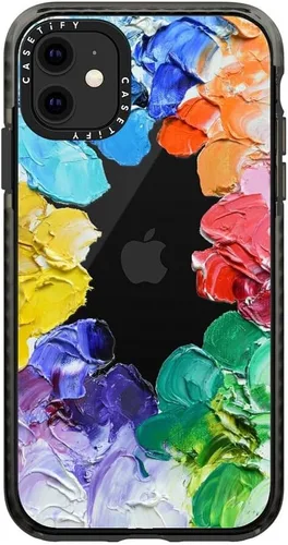 Miniatura 133 de CASETiFY Impact - Funda para iPhone 11 - Flower Power Retro - Negro Transparente