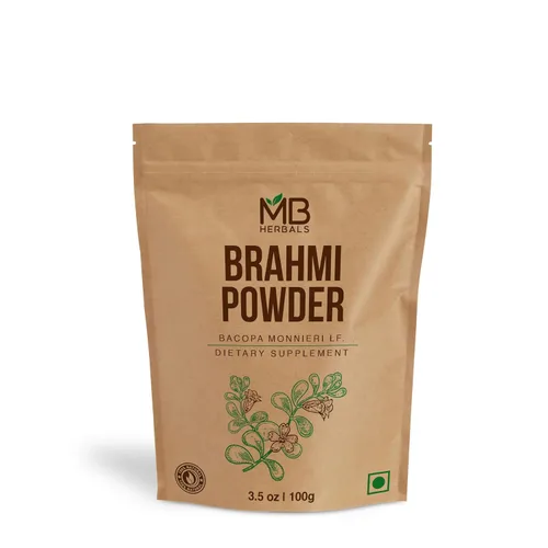 Miniatura 3 de MB Herbals Brahmi Pure Powder 3.53 oz 3.5 oz 100% puro Bacopa monnieri Powder Cuidado del cabello
