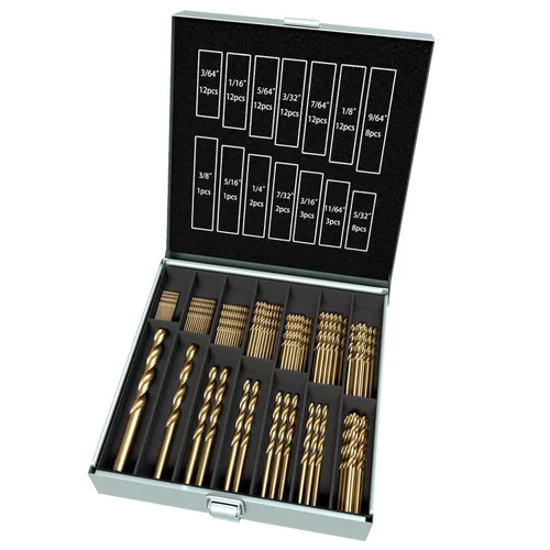 Miniatura 15 de Juego de brocas de cobalto, 13 piezas M35 Juego de brocas de acero de alta velocidad de longitud Jobber para metal endurecido, acero inoxidable
