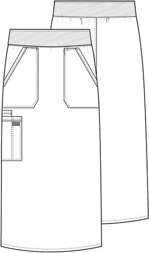 Miniatura 6 de Scrubs Uniform Skirt Workwear Professionals, Rib-Knit Waist, Soft Stretch WW510