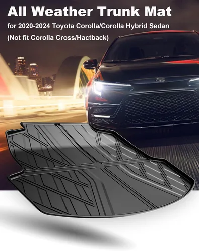 Miniatura 2 de IKABEVEM Alfombrillas compatibles con Toyota Camry 2018-2024 (no compatibles con modelos híbridos o AWD) – Forros de suelo de TPE de 1ª y 2ª fila