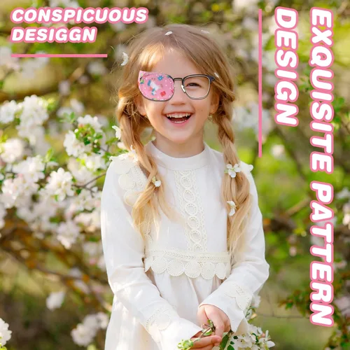 Miniatura 7 de Lusofie Parches cómodos para los ojos de los niños para el tratamiento de la ambliopía (Lazy Eye) – Divertidos diseños coloridos, se adapta a ambos