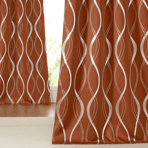 Miniatura 103 de NICETOWN Paneles de Cortinas Opacas para Dormitorio - Tratamiento de Ventanas con Aislamiento Térmico, Ojales Sólidos, Cortinas Opacas con Diseño