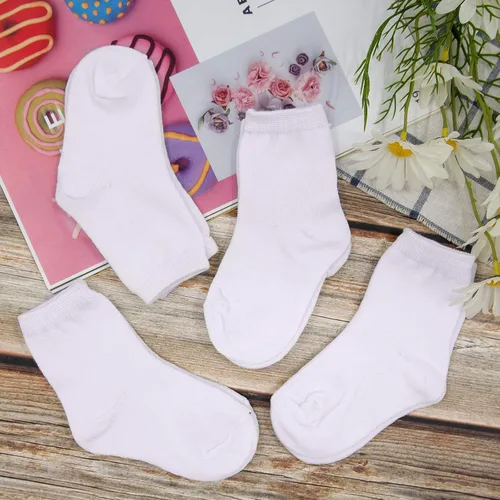 Miniatura 5 de Duufin 18 pares de calcetines para niños y niñas, unisex, de media amortiguación, de algodón, de corte medio, para niños de 1 a 8 años