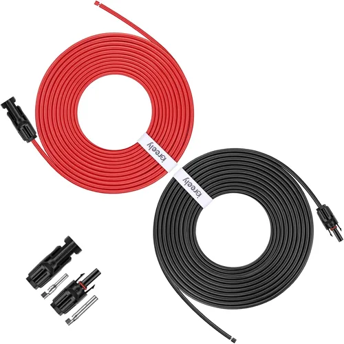 Miniatura 9 de iGreely - Cable de extensión de panel solar - Cable de extensión solar de 10 pies (6 mm²) con conector hembra y macho, adaptador de cableado