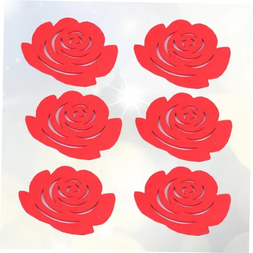 Miniatura 4 de Posavasos de fieltro, 18 unidades, decoración de banquetes, tazas para fiestas, manteles individuales para bebidas, no tejidos, posavasos de boda