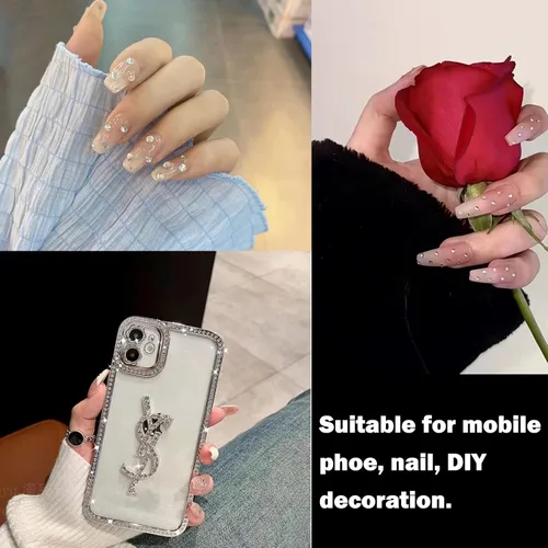 Miniatura 4 de NOOEPC Gemas faciales para el cabello, joyas autoadhesivas para la cara, joyas para los ojos, diamantes de imitación para la cara, gemas