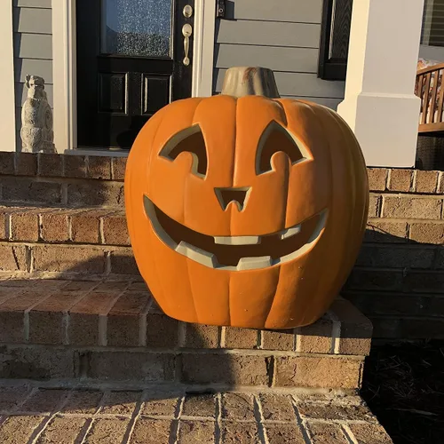 Jack-o-Linterna - Linterna encendida Jack O - Linterna de calabaza preiluminada con cordón certificado ETL y 2 fusibles - 6 tamaños Perfecto para el