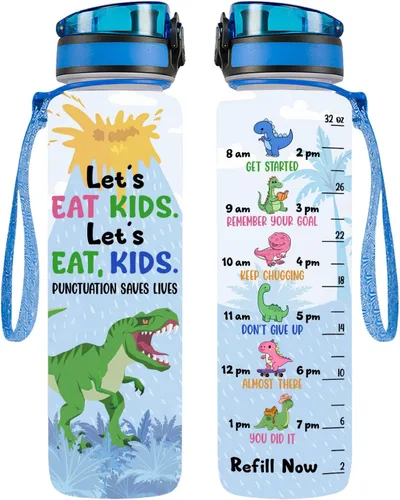 Miniatura 11 de 34HD Crazy Cat Botella de Agua 32 oz Plástico Tritan, Its Fine Everything Is Fine Botella de Agua, Regalos Divertidos de Cumpleaños Día