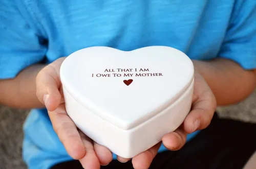 Miniatura 5 de Regalo para mamá de Susabella - Regalo de boda para madre de la novia o madre del novio, caja de cerámica para recuerdos en forma de corazón o caja