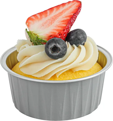 Miniatura 2 de Restaurantware Ramekins desechables de 4 onzas, 100 vasos desechables redondos de crema brulee, aptos para horno para magdalenas y magdalenas, tazas