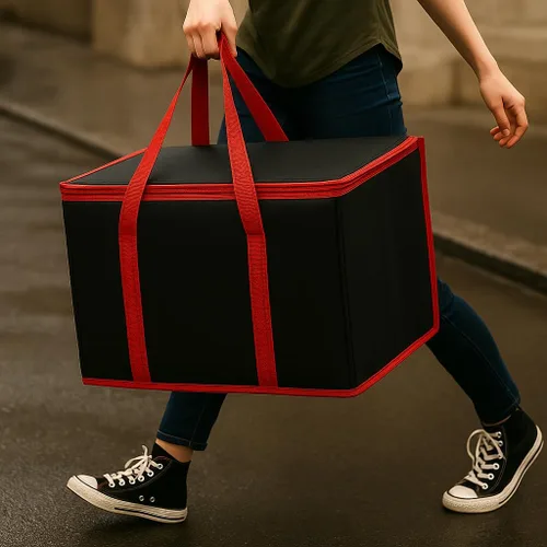 musbus - Juego de 2 bolsas térmicas plegables y reutilizables Jumbo Chillout, bolsa de entrega de alimentos aislada y reutilizable para comestibles,