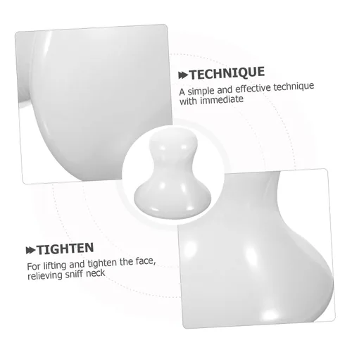 Miniatura 8 de Uonlytech Gua Sha Tools Health Jade Stones Hongos raspado herramienta de masaje para spa en casa, 2 piezas, color blanco