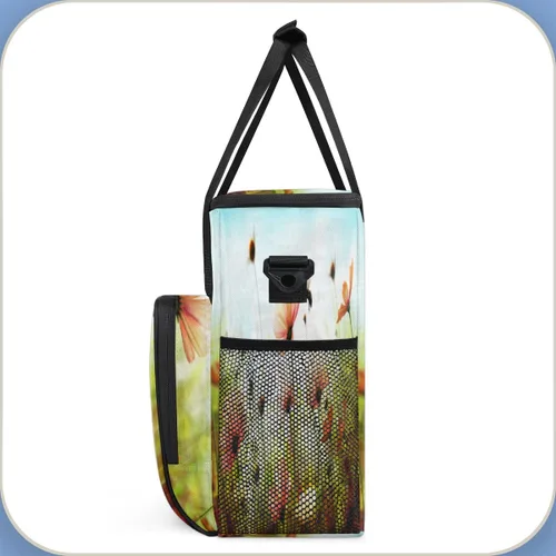 Miniatura 4 de Bolsa de café de flores de primavera, bolsa de almacenamiento de viaje colorida floral compatible con Keurig K-Mini o K-Mini Plus portátil de una