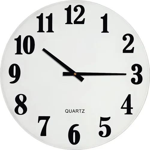 Miniatura 8 de Lulu Decor, Reloj de pared delgado de 18 pulgadas con esfera moderna de cristal negro, manecillas que brillan en la oscuridad y números arábigos