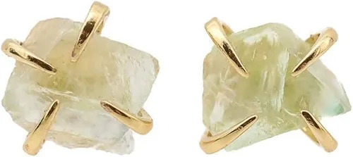 Miniatura 26 de Pendientes de tuerca de piedra preciosa cruda, idea de regalo para el día de la madre, graduación, moda de verano