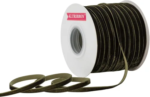 Miniatura 43 de Cinta de terciopelo de nailon de una sola cara, carrete de 1 1/2 pulgadas x 25 yardas (dorado)