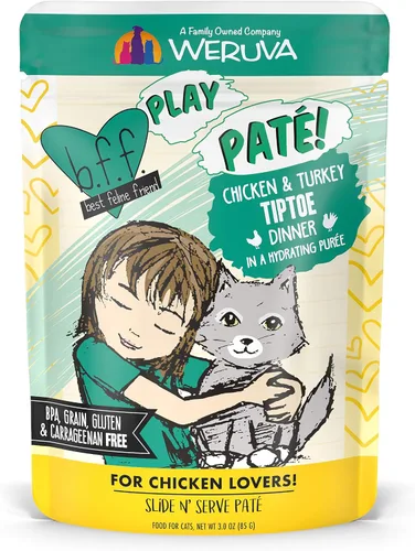 Miniatura 22 de Weruva B.F.F. Play - Best Feline Friend Paté Lovers, Aw Yeah!, Paté Partay! Paquete variado, bolsa de 3 onzas (paquete de 12)