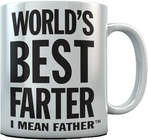 World's Best Farter I Mean Father - Taza de café divertida para papá, taza para el día del padre, regalos de niños, hijos, papás, taza de café de 15
