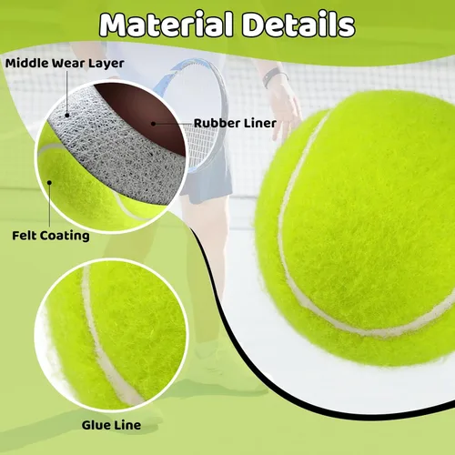 Miniatura 2 de Pelota de entrenamiento de tenis con cuerda, pelotas de entrenamiento de tenis, herramienta de entrenamiento de práctica personal, equipo de 6 piezas