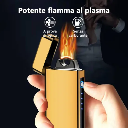 Miniatura 4 de YOZWOO Encendedor eléctrico recargable, encendedor de arco de llama de alta potencia, encendedores USB con indicador de batería LED, encendedores