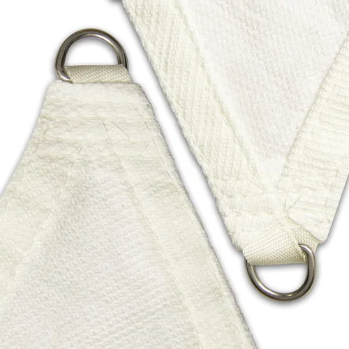Miniatura 8 de Amgo 3.05m x 3.05m x 3.05m Parasol triangular blanco para exterior UPF50+ AGTAPT10, 95% de bloqueo UV, permeable al agua y al aire, para uso