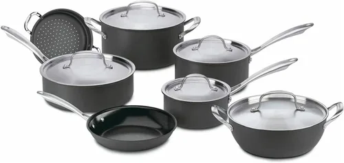 Miniatura 9 de Sartén antiadherente con tapa Cuisinart GreenGourmet, anodizado durable, Beige