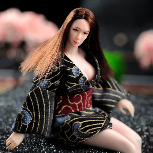 Miniatura 7 de Esculpe de cabeza femenina a escala 1/12, Europen Beauty Planted Hair Head Tallado para 6 pulgadas Phicen TBLeague figura de acción cuerpo